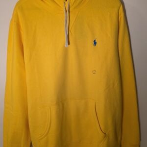 Ralph Lauren Vibrant Yellow Hoodie with Blue Logo